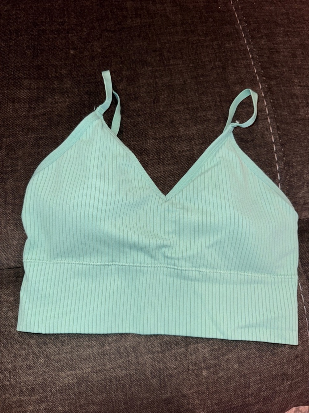 Auden Mint Green Ribbed Bralette